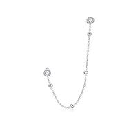 WXKAGF Jewelry,Chain Stud Earrings Two Hole Piercing Earrings 925 Sterling Silver Long Chain Earring Girls Fine Jewelry