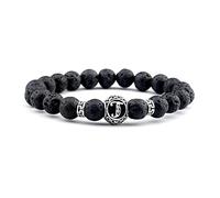 WXKAGF Mens Essential Oil Bracelets Lava Stone, Double Layer Braided Beaded Bracelet Adjustable Beaded Bracelet 17.7CM