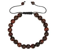 WXKAGF Natural Stone Beaded Bracelets, 8mm Stone Braided Adjustable Bracelet Adjustable Rope Bracelet 17.7CM
