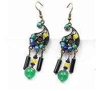 WXKAGF pendants earrings 1 pair Classic Palace Luxury Dangle Earrings Women Cashew Nuts Shape Natural Stone Ethnic Earrings gifts