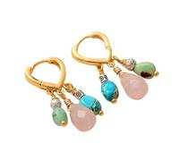 WXKAGF pendants earrings Charming Women Vibrant Drop Earrings Bold Jewelry Gems stones Heart Dangle Earring gifts