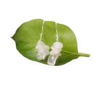 WXKAGF pendants earrings Jewelry Women Natural Chips Stone Long Fringe Earring Quartz Rose Stone Dangle Earrings gifts