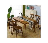 WXKAGF Table Runner, Christmas Blankets, Table Runner, Vintage Flowers with Lace, Embroidered Polyester, Table Runner, Long Table Decoration, Black, 30 x 270 cm