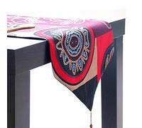 WXKAGF Table Runner Christmas Decoration Table Runner Maya South East Asia Cotton Table Runner Long Table Decoration Red Black 30 x 180 cm
