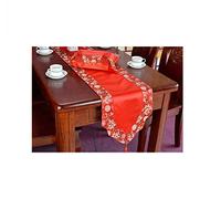 WXKAGF Table Runner Rectangular Table Runner Red Dragon Satin Table Runner Long Table Decoration Red 33 x 200 cm