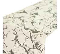 WXKAGF Table Runner, Small Table Runner, Rectangular, Marble Pattern, Polyester Table Runner, Long Table Decoration, Black, 35 x 200 cm