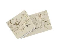 WXKAGF Table Runner, Small Table Runner, Rectangular, Peach Blossom and Birds, Polyester Table Runner, Long, Table Decoration, Beige, 43 x 250 cm
