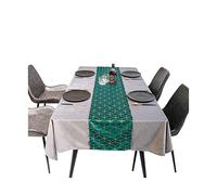 WXKAGF Table Runner Wedding Natural Geometric Diamond Pattern Velvet Table Runner Long Table Decoration Gold Green 32 x 180 cm