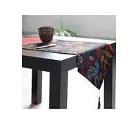 WXKAGF Table Runner, Wedding Table Runner, Natural Indian Style with Tassel, Linen, Cotton Table Runner, Long Table Decoration, Colourful, 30 x 160 cm