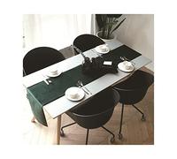 WXKAGF Table Runner, Wedding Table Runner, Natural, Simple Solid Colour, Velvet Table Runner, Long, Table Decoration, Dark Green, 32 x 24