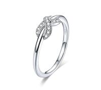 WXKAGF Women'S Ring 925 Sterling Silver Infinity Love Infinite Clear Cz Rings For Women Engagement Wedding Jewelry