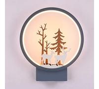 WXKAGF Wooden Wall Lights Indoor Living Room, LED Wall Lamp with Remote Control for Living Room, 3000-6000K Creative Wall Sconce Animal Antler, for 's Bedroom Corridor,Blue/3 Colors