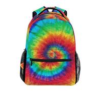 WXLIFE Blue Gold Modern Abstract Marble Backpack Travel School Shoulder Bag - Multi - 11.5x8x16 in