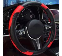 WXLJBNHJ Steering Wheel Covers for Land Rover Range Rover Evoque I 2012 2013 2014 2015 2016 2017 2018, Anti-Slip Steering Wheel Cover Breathable Comfort Durable Car Interior Accessories, red