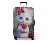 wxlmom Suitcase Covers L Blue Eyed Cat Personalised Suitcase Covers Elastic Washable Stretchable Luggage Covers, Anti Scratch Reusable Travel,for Business Trip Daily Using