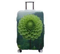 wxlmom Suitcase Covers L Green Flower Personalised Suitcase Covers Elastic Washable Stretchable Luggage Covers, Anti Scratch Reusable Travel,for Business Trip Daily Using