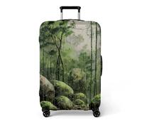 wxlmom Suitcase Covers L Green Stone Personalised Suitcase Covers Elastic Washable Stretchable Luggage Covers, Anti Scratch Reusable Travel,for Business Trip Daily Using
