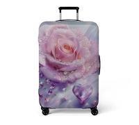 wxlmom Suitcase Covers L Purple Diamond Personalised Suitcase Covers Elastic Washable Stretchable Luggage Covers, Anti Scratch Reusable Travel,for Business Trip Daily Using