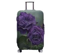 wxlmom Suitcase Covers L Purple Green Personalised Suitcase Covers Elastic Washable Stretchable Luggage Covers, Anti Scratch Reusable Travel,for Business Trip Daily Using