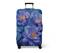 wxlmom Suitcase Covers L Purple Yellow Personalised Suitcase Covers Elastic Washable Stretchable Luggage Covers, Anti Scratch Reusable Travel,for Business Trip Daily Using