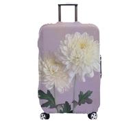 wxlmom Suitcase Covers L White Flower Personalised Suitcase Covers Elastic Washable Stretchable Luggage Covers, Anti Scratch Reusable Travel,for Business Trip Daily Using