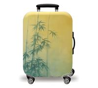 wxlmom Suitcase Covers L Yellow Green Personalised Suitcase Covers Elastic Washable Stretchable Luggage Covers, Anti Scratch Reusable Travel,for Business Trip Daily Using