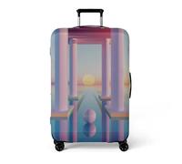 wxlmom Suitcase Covers L Yellow Sun Personalised Suitcase Covers Elastic Washable Stretchable Luggage Covers, Anti Scratch Reusable Travel,for Business Trip Daily Using