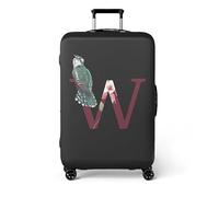wxlmom Suitcase Covers Protectors L Black Letters 3D Print Design Scratch and Dust Protection,Water Resistant Elastic Luggage Covers with Zipper for Suitcases Large,Quick Fix and Remove