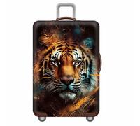 wxlmom Suitcase Covers Protectors L Tiger 3D Print Design Scratch and Dust Protection,Water Resistant Elastic Luggage Covers with Zipper for Suitcases Large,Quick Fix and Remove