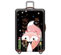 wxlmom Suitcase Covers Protectors M Black Pink Fox 3D Print Design Scratch and Dust Protection,Water Resistant Elastic Luggage Covers with Zipper for Suitcases,Quick Fix and Remove