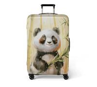 wxlmom Suitcase Covers Protectors M Cartoon Panda 3D Print Design Scratch and Dust Protection,Water Resistant Elastic Luggage Covers with Zipper for Suitcases Large,Quick Fix and Remove