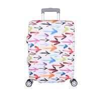 wxlmom Suitcase Covers Protectors M Colored Arrows 3D Print Design Scratch and Dust Protection,Water Resistant Elastic Luggage Covers with Zipper for Suitcases,Quick Fix and Remove