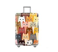 wxlmom Suitcase Covers Protectors M Cute Cat 3D Print Design Scratch and Dust Protection,Water Resistant Elastic Luggage Covers with Zipper for Suitcases,Quick Fix and Remove
