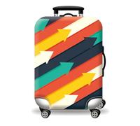 wxlmom Suitcase Covers Protectors M Orange, Grey, Yellow 3D Print Design Scratch and Dust Protection,Water Resistant Elastic Luggage Covers with Zipper for Suitcases Large,Quick Fix and Remove