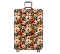 wxlmom Suitcase Covers Protectors M Peony Flower 3D Print Design Scratch and Dust Protection,Water Resistant Elastic Luggage Covers with Zipper for Suitcases Large,Quick Fix and Remove