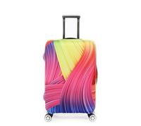 wxlmom Suitcase Covers Protectors M Pink, Purple, Yellow 3D Print Design Scratch and Dust Protection,Water Resistant Elastic Luggage Covers with Zipper for Suitcases Large,Quick Fix and Remove
