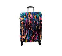 wxlmom Suitcase Covers Protectors M Pink, Yellow, Blue 3D Print Design Scratch and Dust Protection,Water Resistant Elastic Luggage Covers with Zipper for Suitcases,Quick Fix and Remove