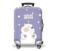 wxlmom Suitcase Covers Protectors M Purple Bear 3D Print Design Scratch and Dust Protection,Water Resistant Elastic Luggage Covers with Zipper for Suitcases Large,Quick Fix and Remove
