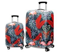 wxlmom Suitcase Covers Protectors M Red Leaves 3D Print Design Scratch and Dust Protection,Water Resistant Elastic Luggage Covers with Zipper for Suitcases,Quick Fix and Remove