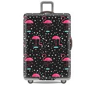 wxlmom Suitcase Covers Protectors S Black Flamingo 3D Print Design Scratch and Dust Protection,Water Resistant Elastic Luggage Covers with Zipper for Suitcases Large,Quick Fix and Remove