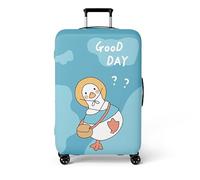 wxlmom Suitcase Covers Protectors S Blue Duck 3D Print Design Scratch and Dust Protection,Water Resistant Elastic Luggage Covers with Zipper for Suitcases Large,Quick Fix and Remove