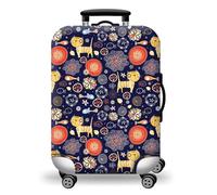 wxlmom Suitcase Covers Protectors S Cat Flower 3D Print Design Scratch and Dust Protection,Water Resistant Elastic Luggage Covers with Zipper for Suitcases,Quick Fix and Remove