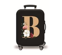 wxlmom Suitcase Covers Protectors S Flower Letters 3D Print Design Scratch and Dust Protection,Water Resistant Elastic Luggage Covers with Zipper for Suitcases Large,Quick Fix and Remove