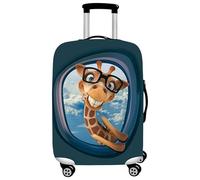 wxlmom Suitcase Covers Protectors S Giraffe 3D Print Design Scratch and Dust Protection,Water Resistant Elastic Luggage Covers with Zipper for Suitcases Large,Quick Fix and Remove