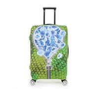 wxlmom Suitcase Covers Protectors S Green Ice Cubes 3D Print Design Scratch and Dust Protection,Water Resistant Elastic Luggage Covers with Zipper for Suitcases Large,Quick Fix and Remove