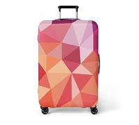 wxlmom Suitcase Covers Protectors S Orange Geometry 3D Print Design Scratch and Dust Protection,Water Resistant Elastic Luggage Covers with Zipper for Suitcases Large,Quick Fix and Remove