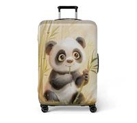 wxlmom Suitcase Covers Protectors XL Black and White Panda 3D Print Design Scratch and Dust Protection,Water Resistant Elastic Luggage Covers with Zipper for Suitcases Large,Quick Fix and Remove