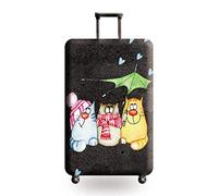 wxlmom Suitcase Covers Protectors XL Black Cat 3D Print Design Scratch and Dust Protection,Water Resistant Elastic Luggage Covers with Zipper for Suitcases Large,Quick Fix and Remove