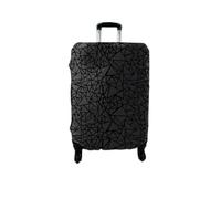 wxlmom Suitcase Covers Protectors XL Black Geometry 3D Print Design Scratch and Dust Protection,Water Resistant Elastic Luggage Covers with Zipper for Suitcases Large,Quick Fix and Remove