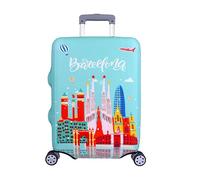 wxlmom Suitcase Covers Protectors XL Blue City 3D Print Design Scratch and Dust Protection,Water Resistant Elastic Luggage Covers with Zipper for Suitcases Large,Quick Fix and Remove
